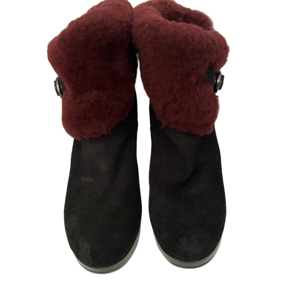 UGG Ankle Boots Black & Burgundy